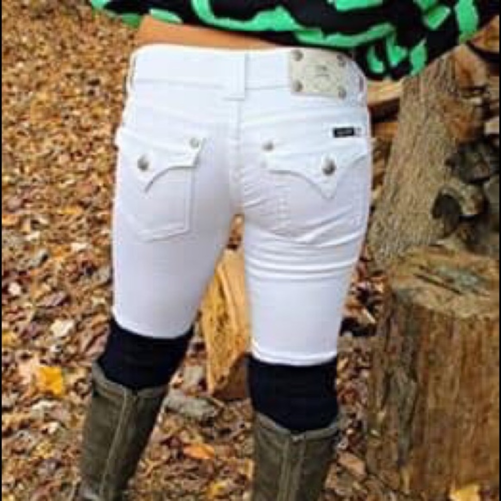 MISS ME JEANS SKINNY WHITE FLAP POCKET SIZE 27